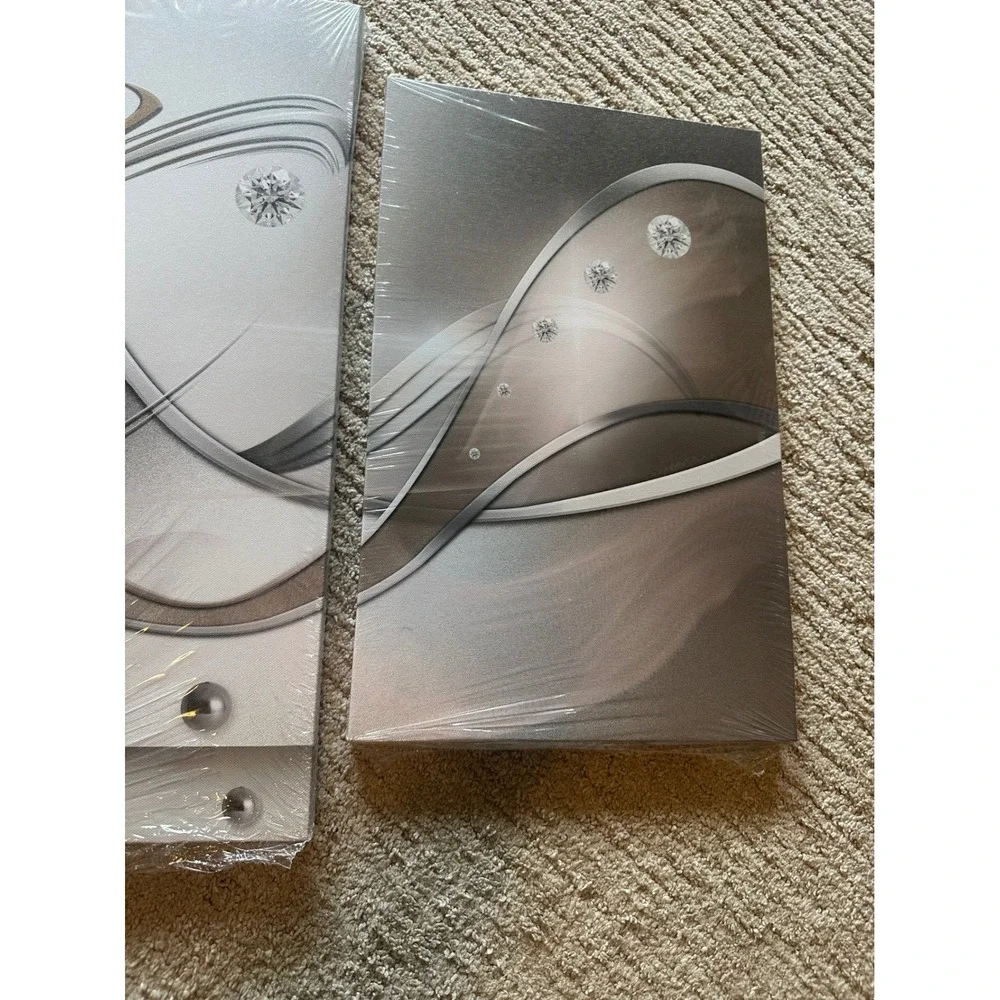 5 Panel Wall Art Decor Abstract Silver Gray Beige Canvas Prints Pictures